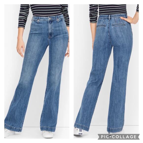 Talbots Flare Jeans High Waisted Size 14 - Picture 8 of 8